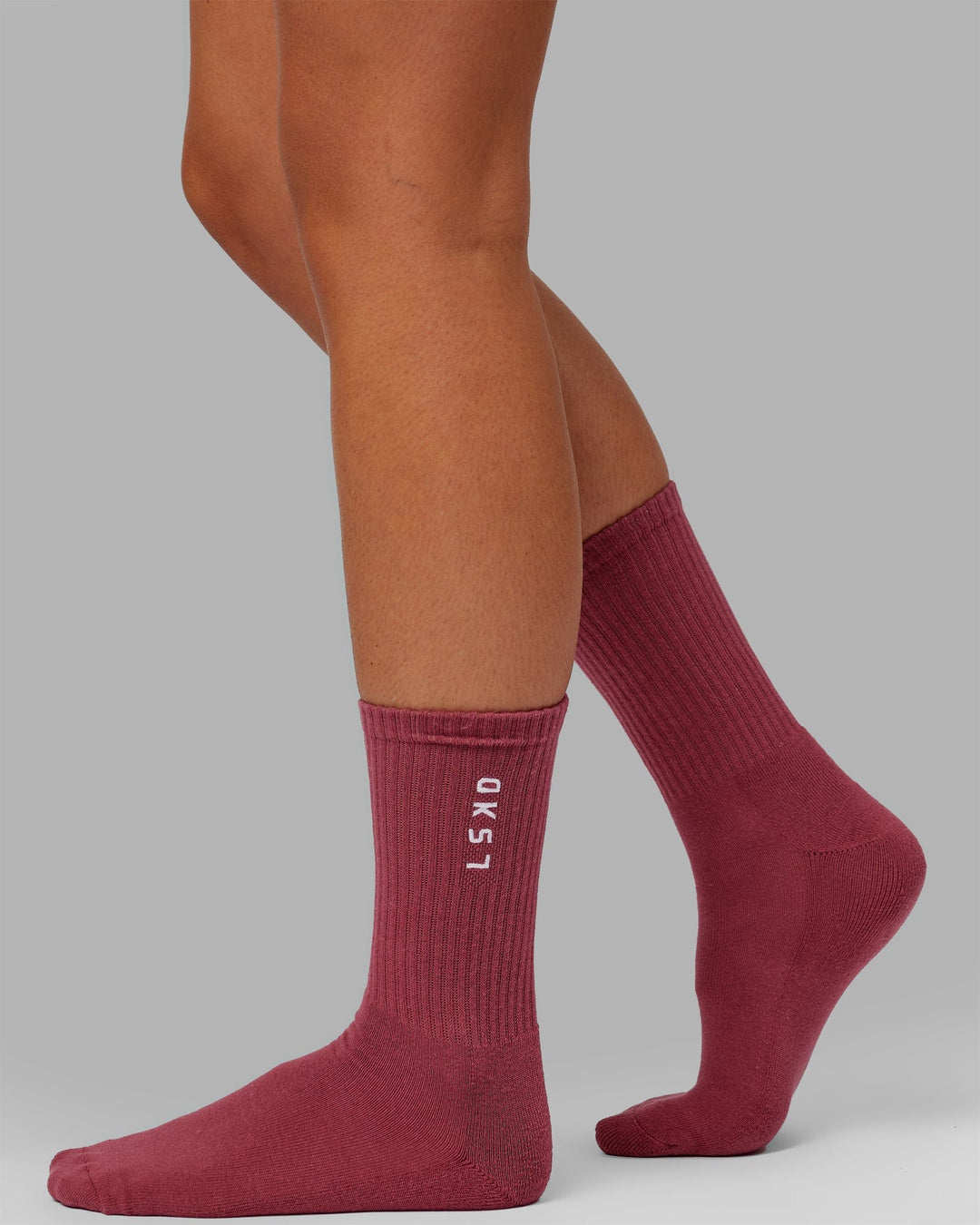 Signal 3 Pack Crew Socks - Old Rose-Dry Rose-Off White