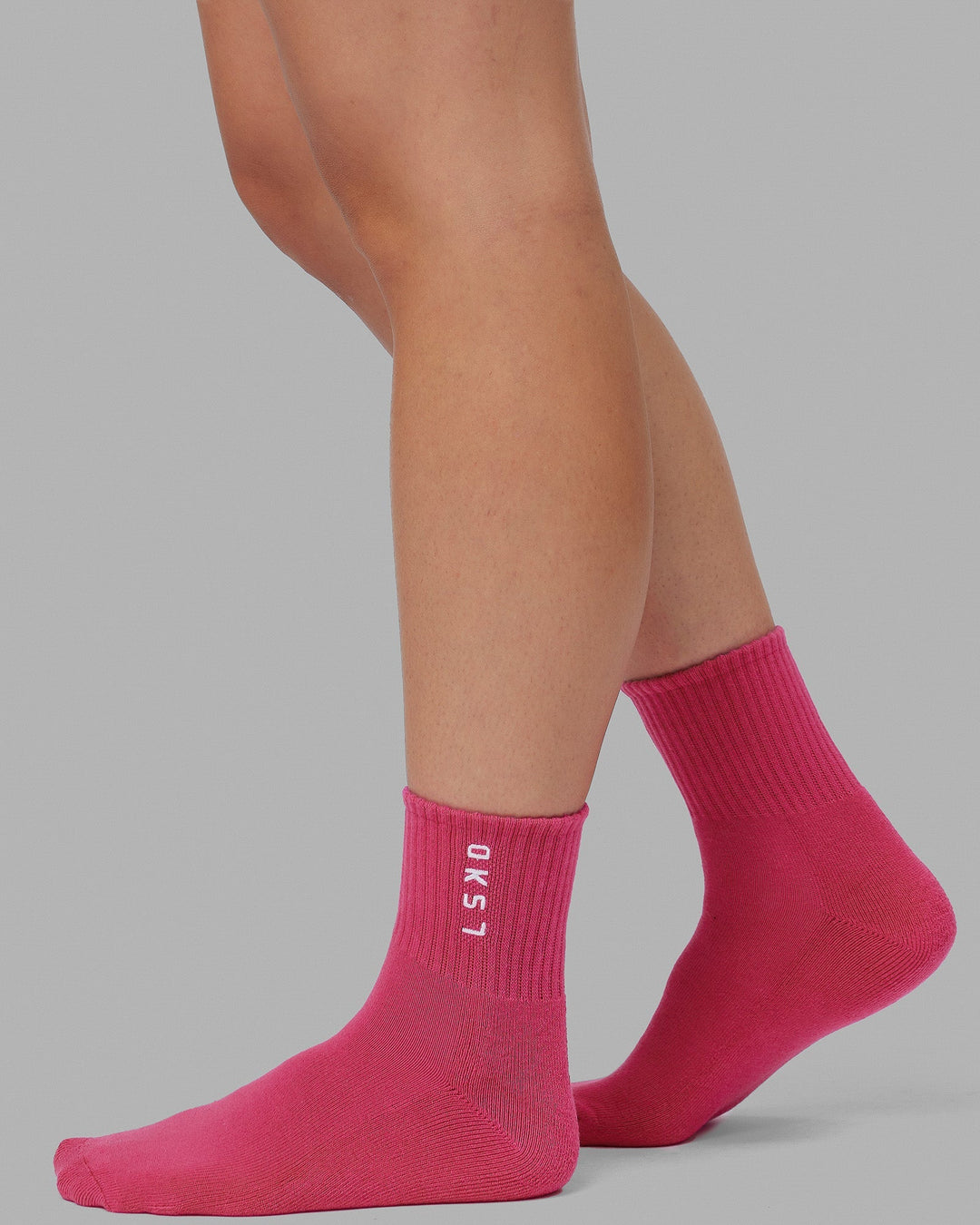 Signal 3 Pack Quarter Socks - White-Black-Berry Pink