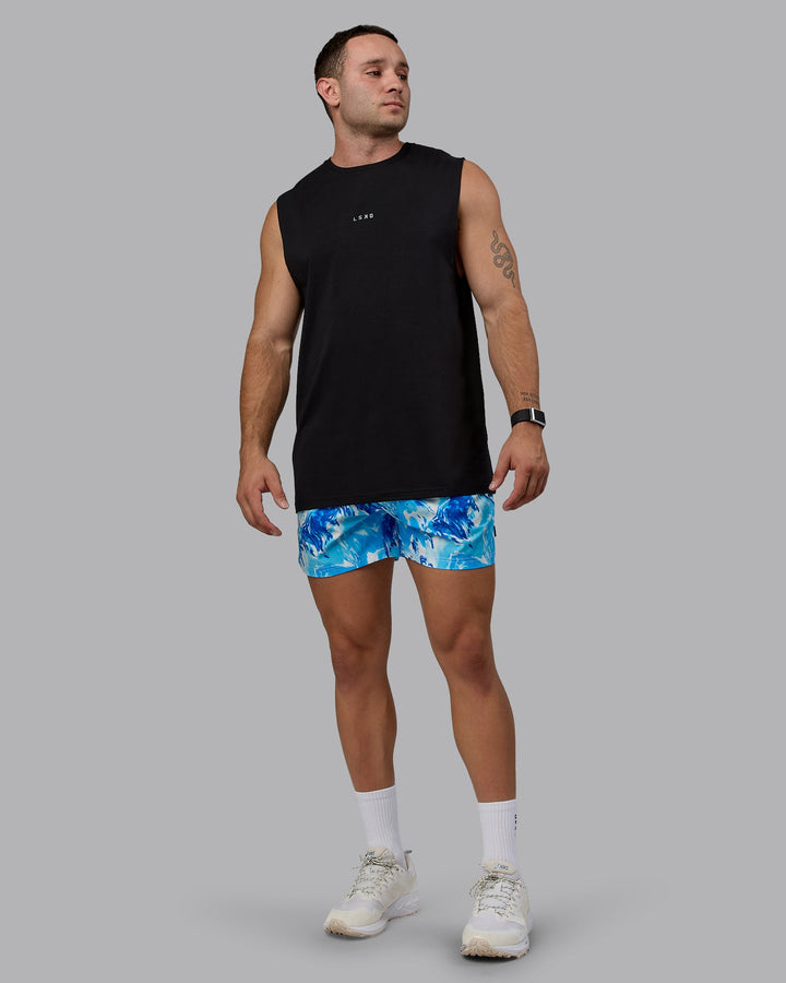 Man wearing Daily 5&quot; Swim Shorts - React Blue-Cockatoo
