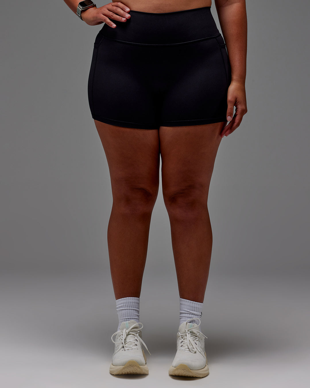 Woman wearing Fusion X-Short Tight With Pockets in Black | Size:XL