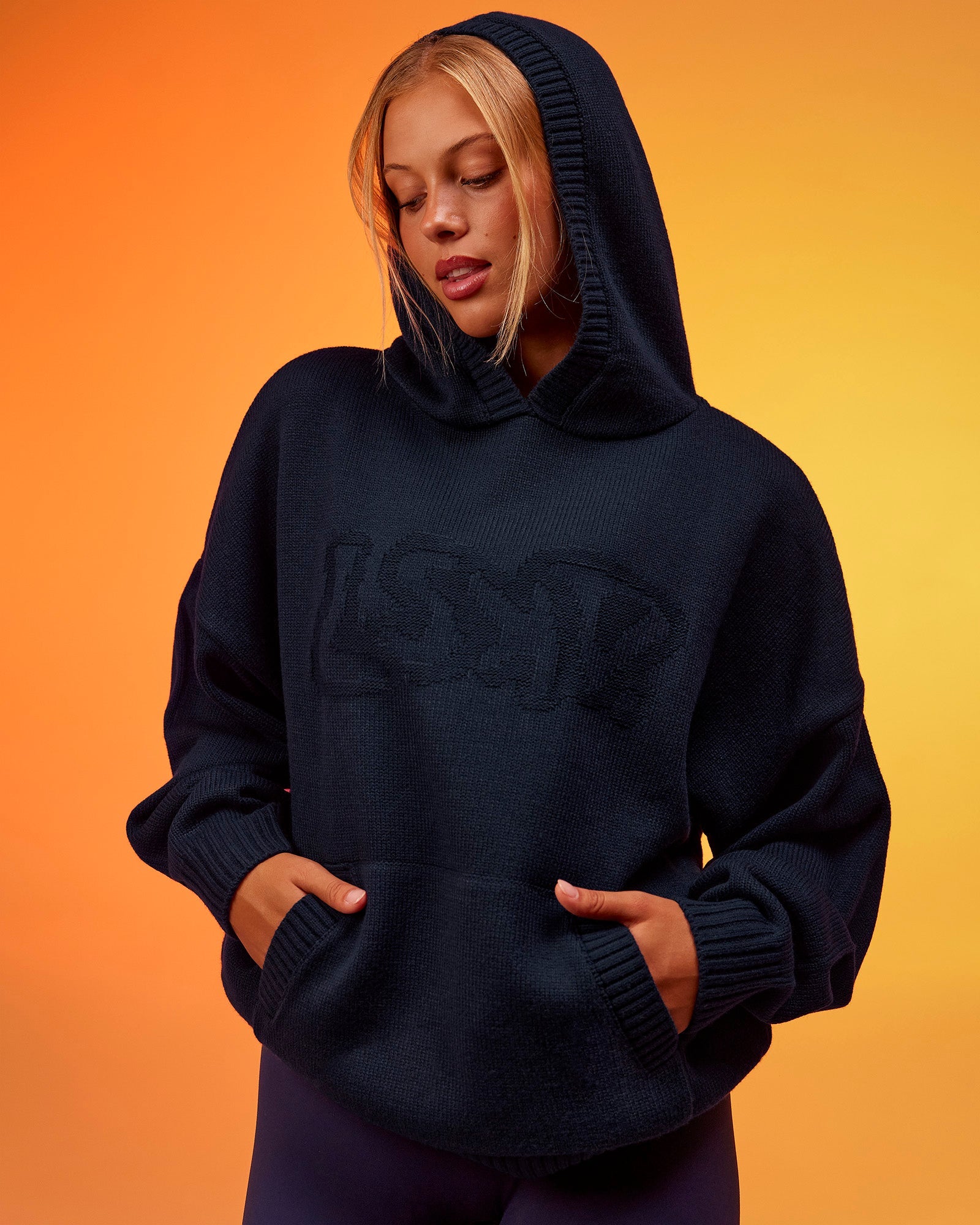 All Day Active Knitted Hoodie - Future Navy | LSKD – LSKD US