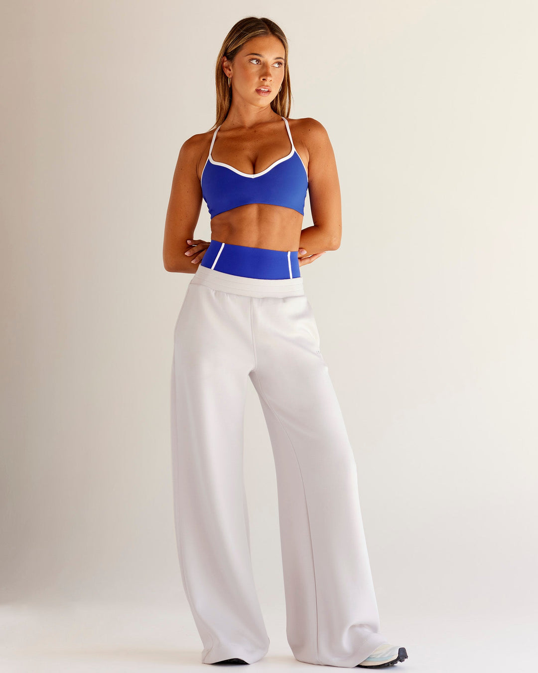 Woman wearing Power Sweetheart Sports Bra - Electric Indigo | Model:Charli | Size:XS - view 6