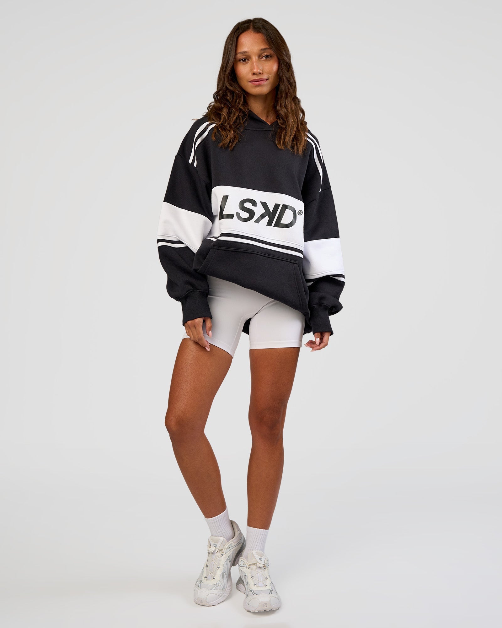 A-Team Oversized Hoodie - Caviar-White | LSKD – LSKD US