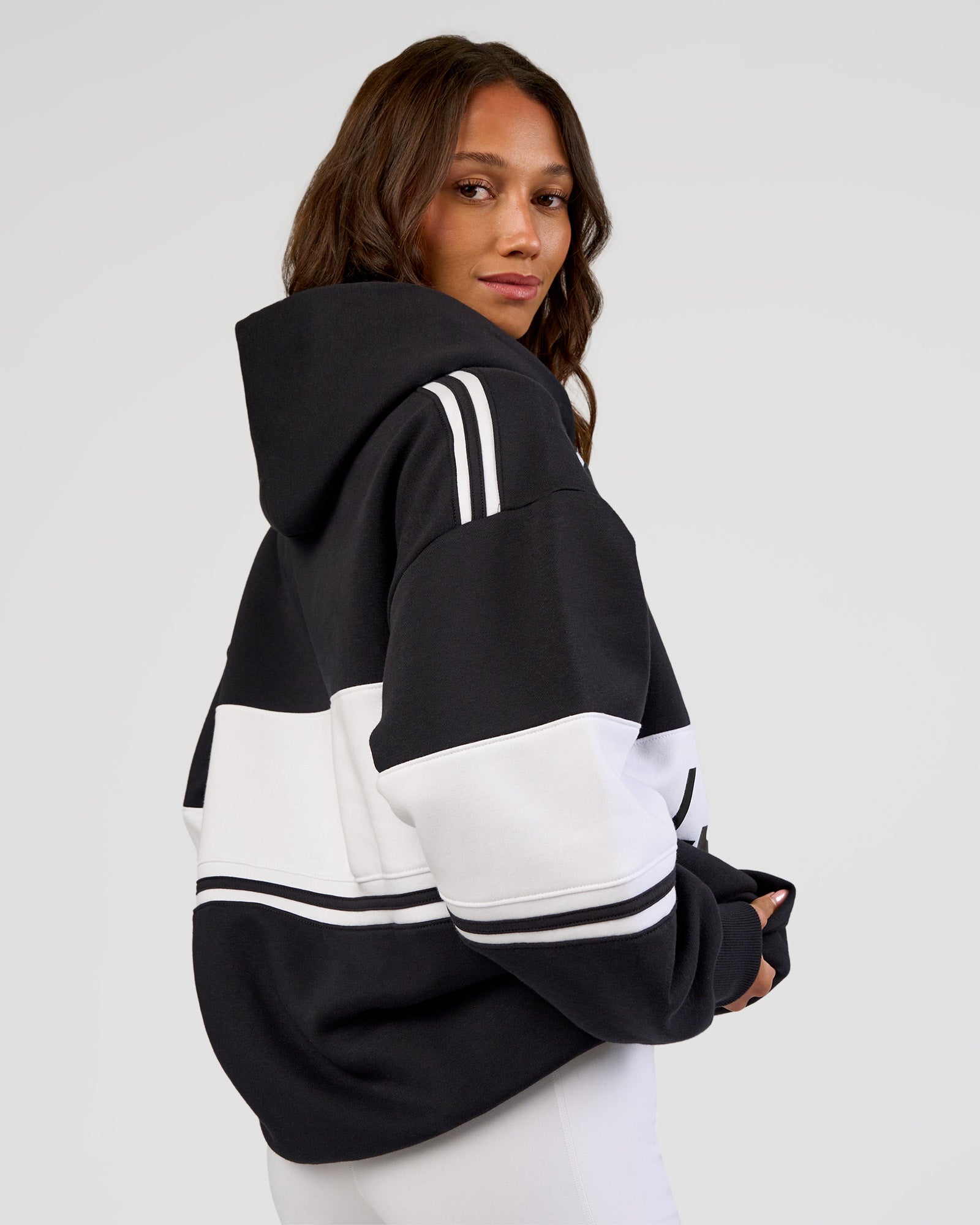 ans dots lowener パーカー A-Team Oversized Hoodie - Caviar-White | LSKD – LSKD US