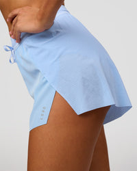 Woman wearing Accelerate 3" High-Rise Running Short in Open Air | Model:Charli | Size:XS