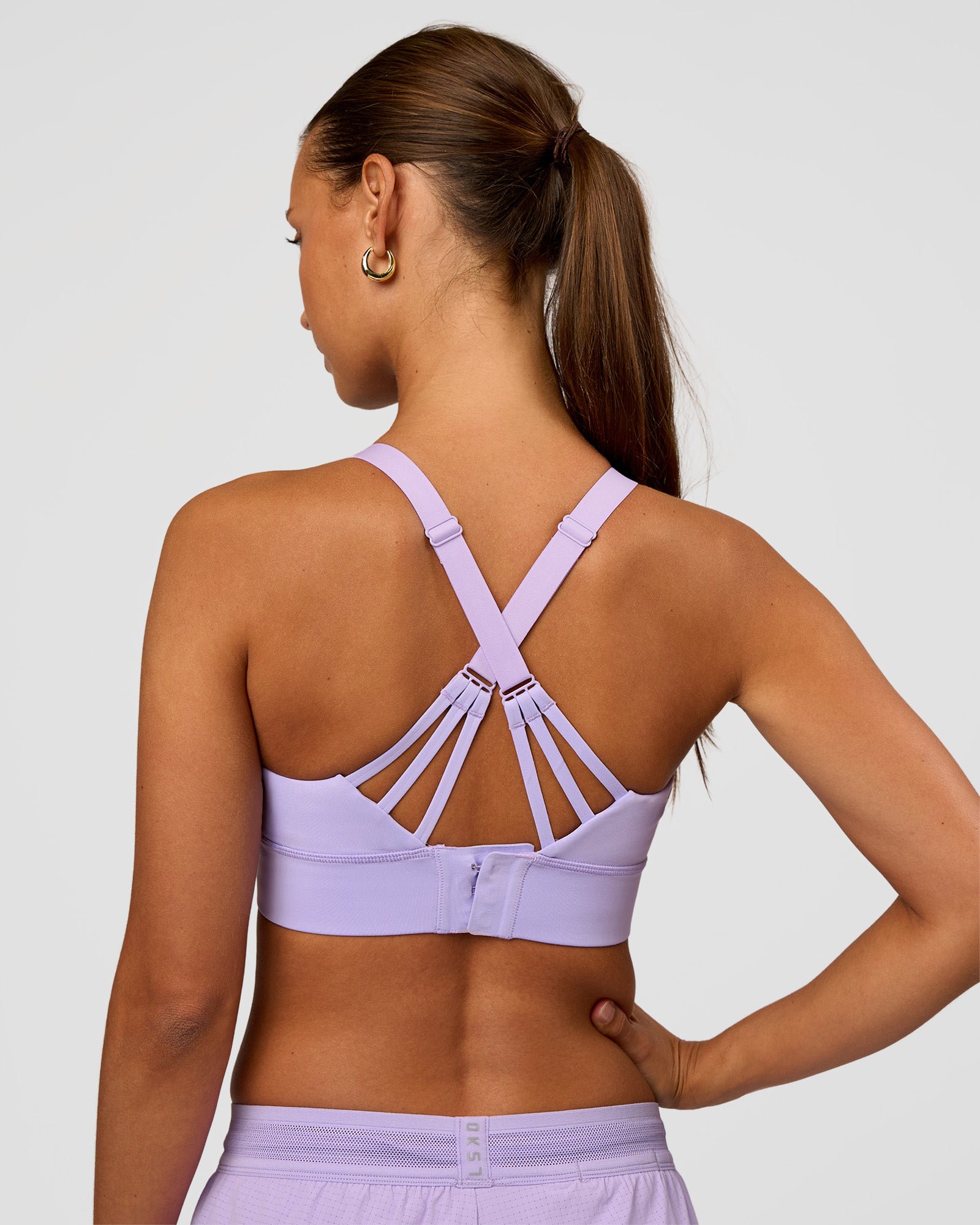 Accelerate Split Strap Sports Bra - Pale Lilac | LSKD – LSKD US