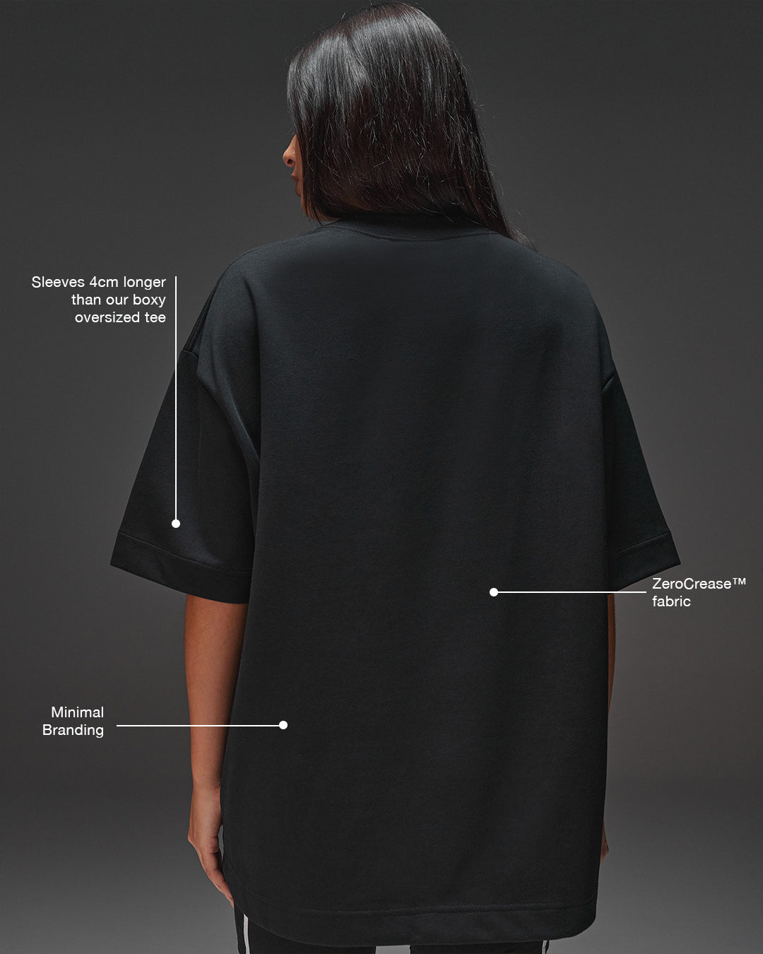 AfterDark ZeroCrease Oversized Tee - Black | LSKD – LSKD US