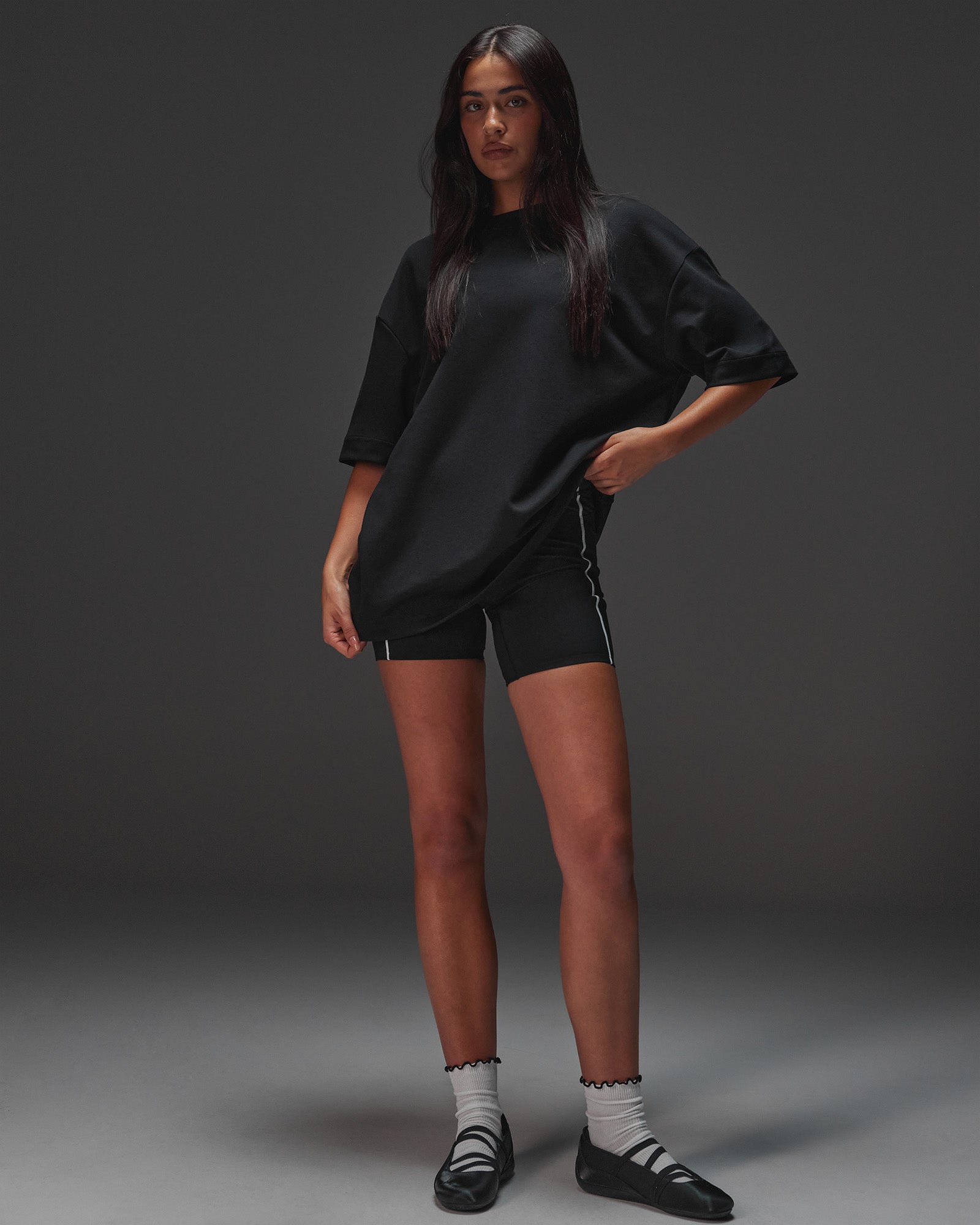 AfterDark ZeroCrease Oversized Tee - Black | LSKD – LSKD US