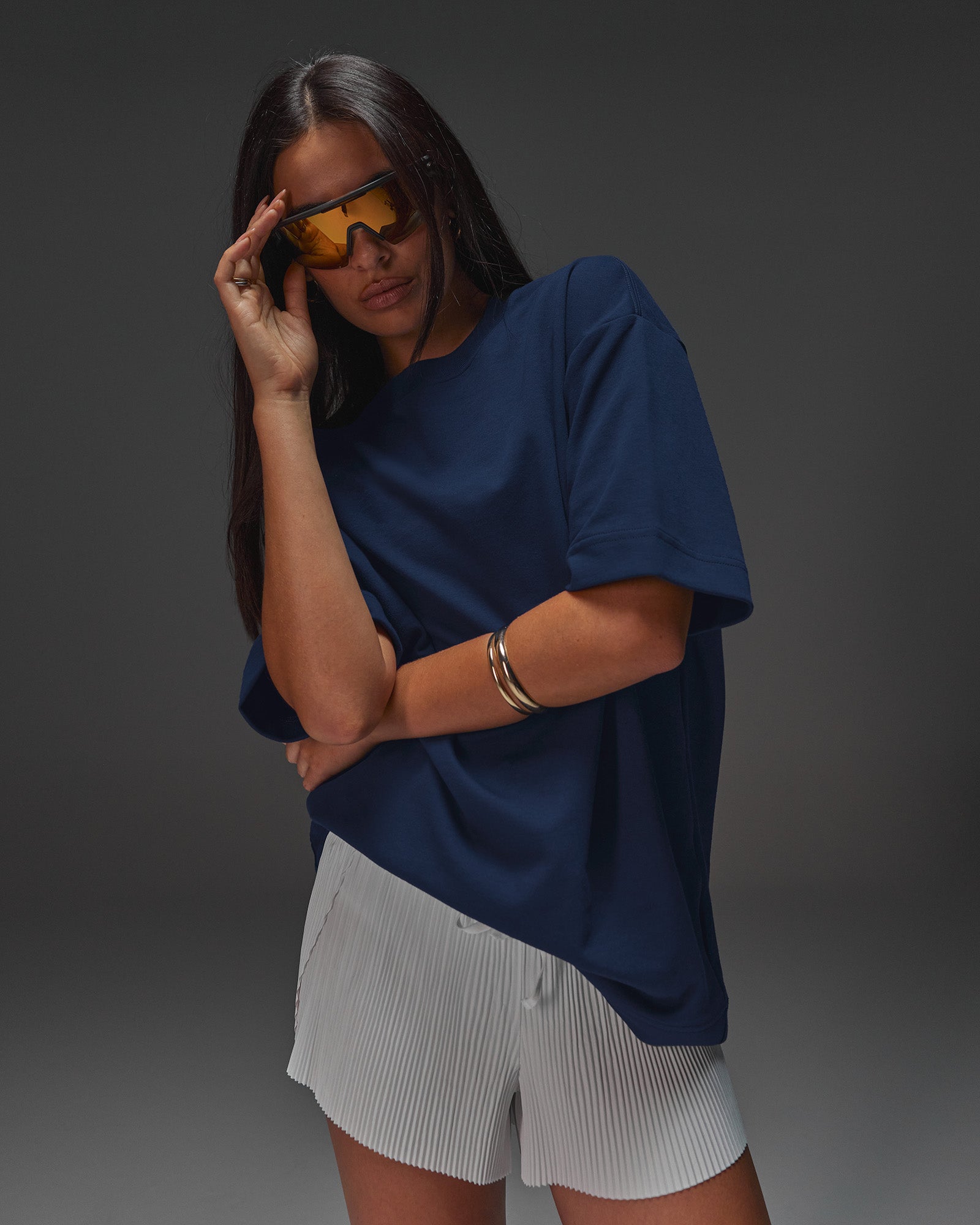 AfterDark ZeroCrease Oversized Tee - Future Navy | LSKD – LSKD US