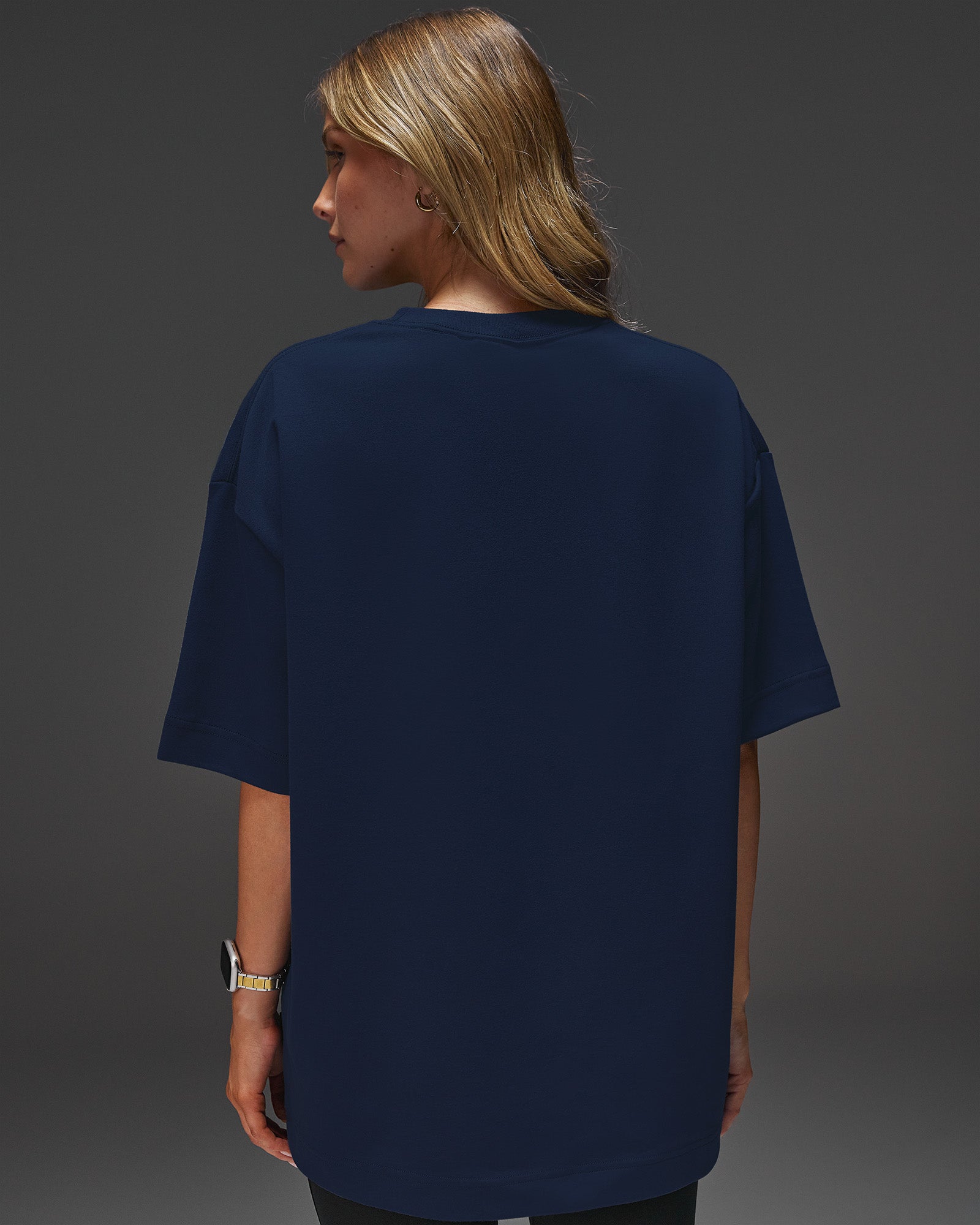AfterDark ZeroCrease Oversized Tee - Future Navy | LSKD – LSKD US