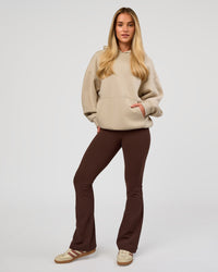 Woman wearing Base Oversized Hoodie - Shale Beige | Model:Issy | Size: XS | | Thumbnail Index: 6