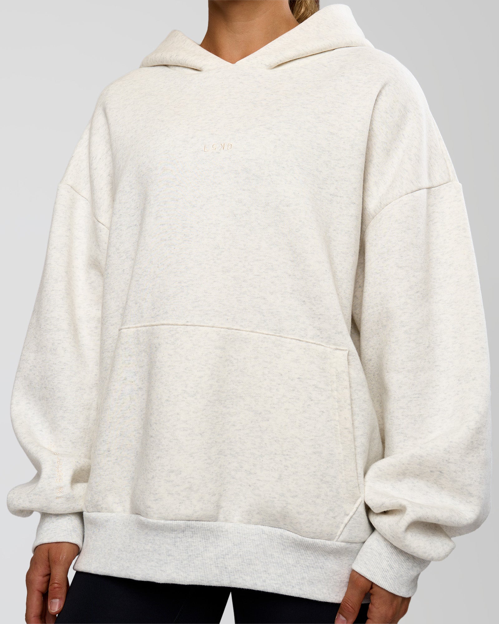 Base Oversized Hoodie - Silver Marl | LSKD – LSKD US