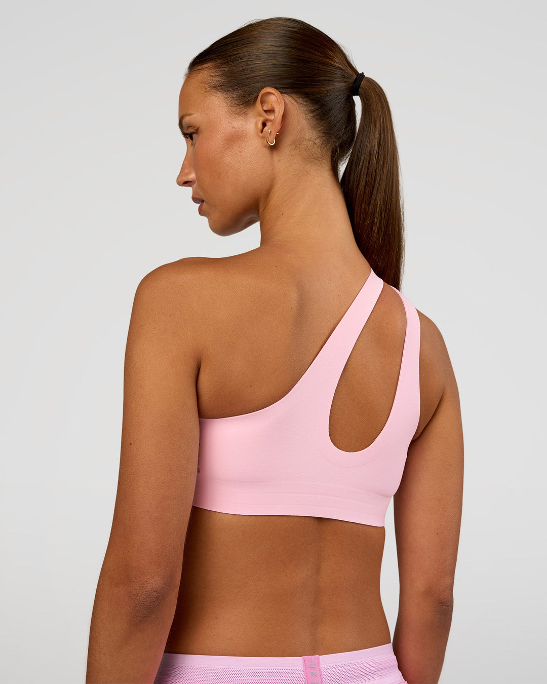 Woman wearing Bend &amp; FLX Plunge Sports Bra - Marshmallow | Model:Brylee | Size:XS