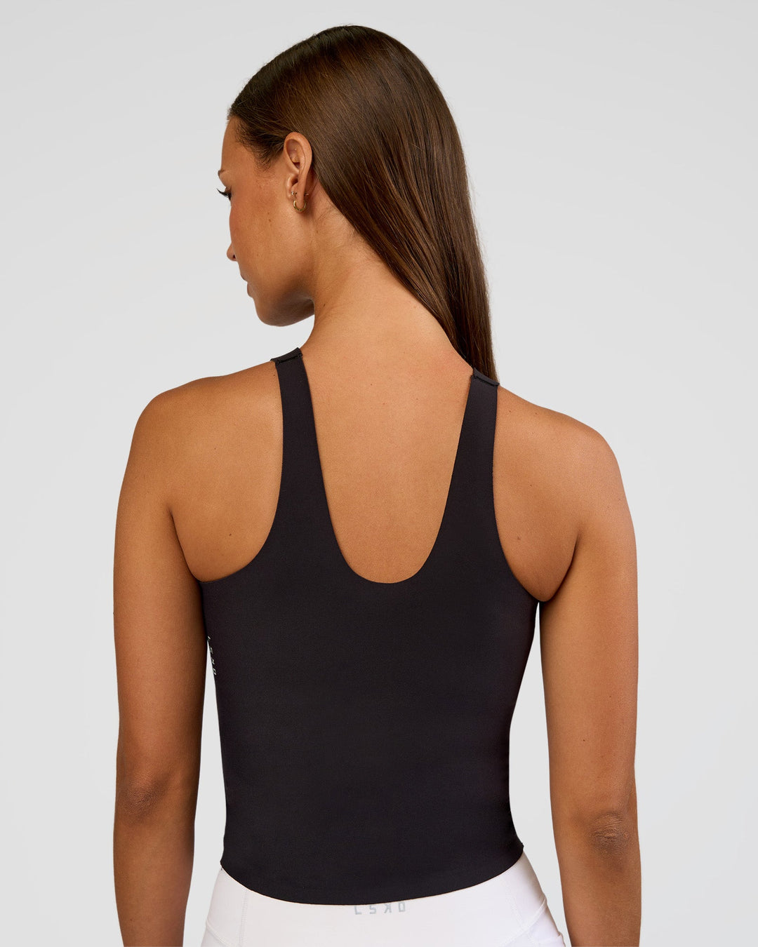 Woman wearing Bend &amp; FLX Plunge Tank - Black | Model:Brylee | Size:XS - view 5
