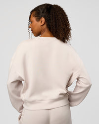 Woman wearing CF Elevate SoftTouch Pintuck Sweater  - Clay | Model:Jordan | Size:XS
