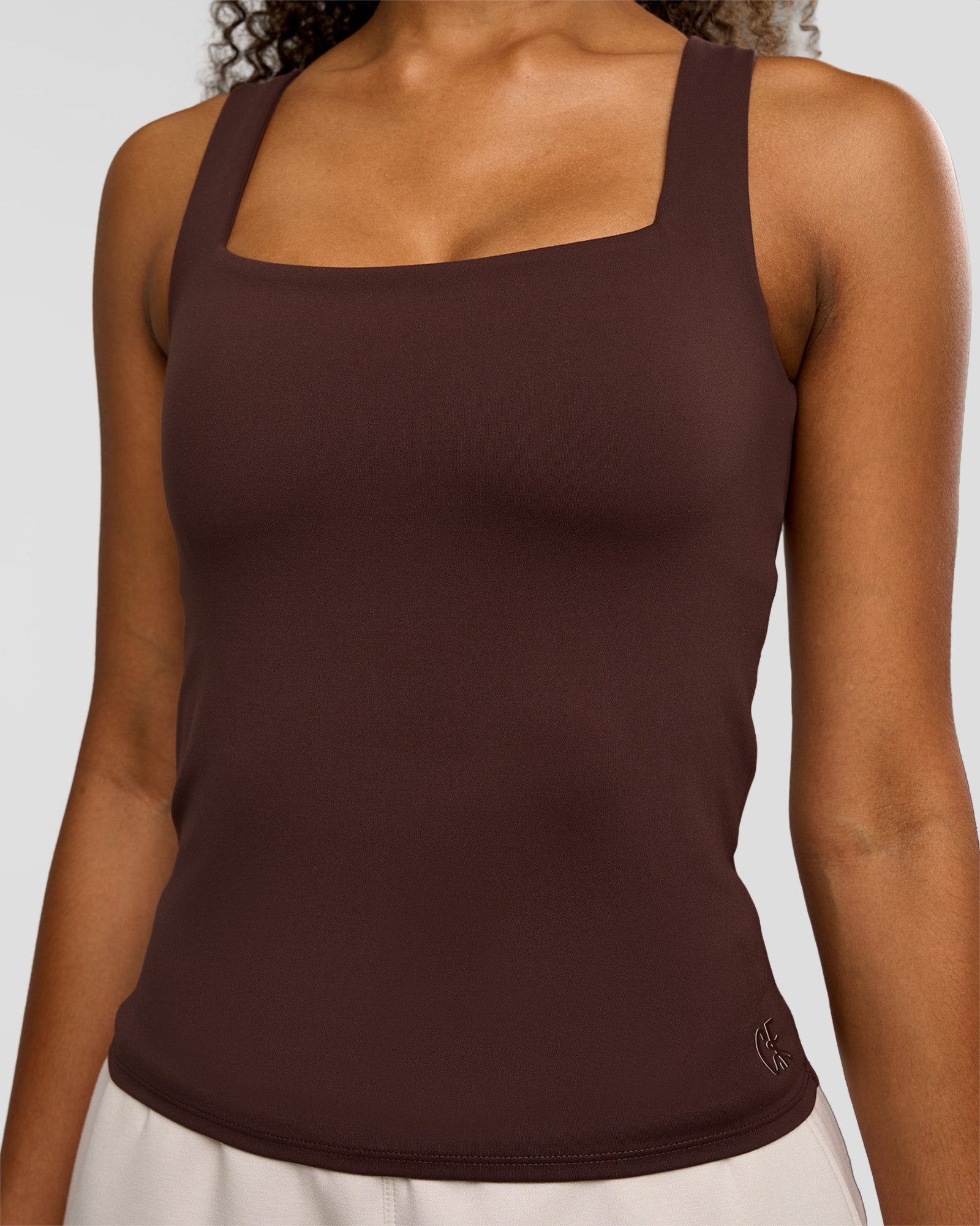 CF Train Hard Shelf Bra Tank - Hot Chocolate | LSKD – LSKD US