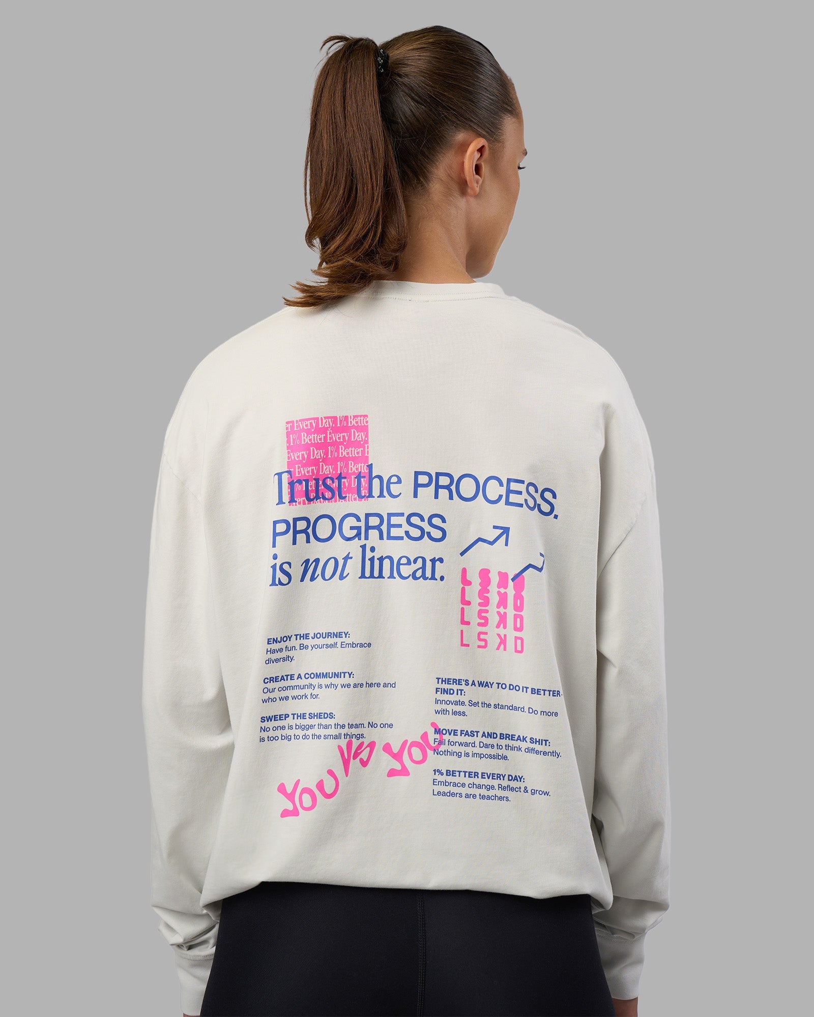 Cali FLXCotton Oversized Long Sleeve Tee - Digital Mist Washed