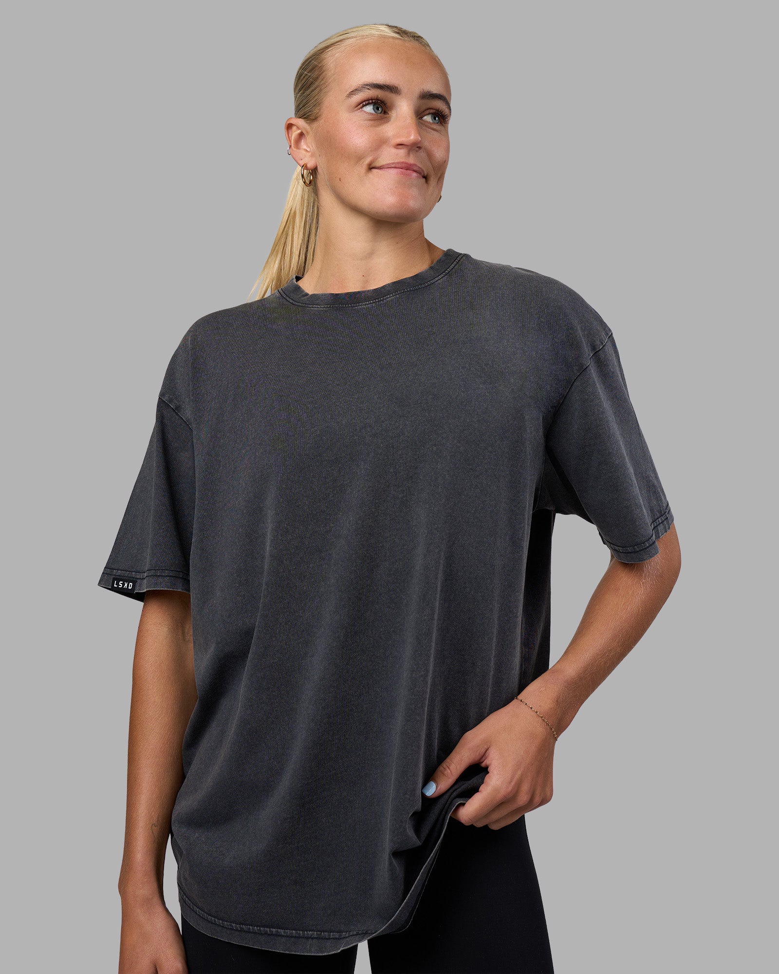 Easy Tee FLXCotton Oversize - Black Washed | LSKD – LSKD US