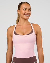 Woman wearing Flame Ribbed Tank - Marshmallow | Model:Maja | Size:XS