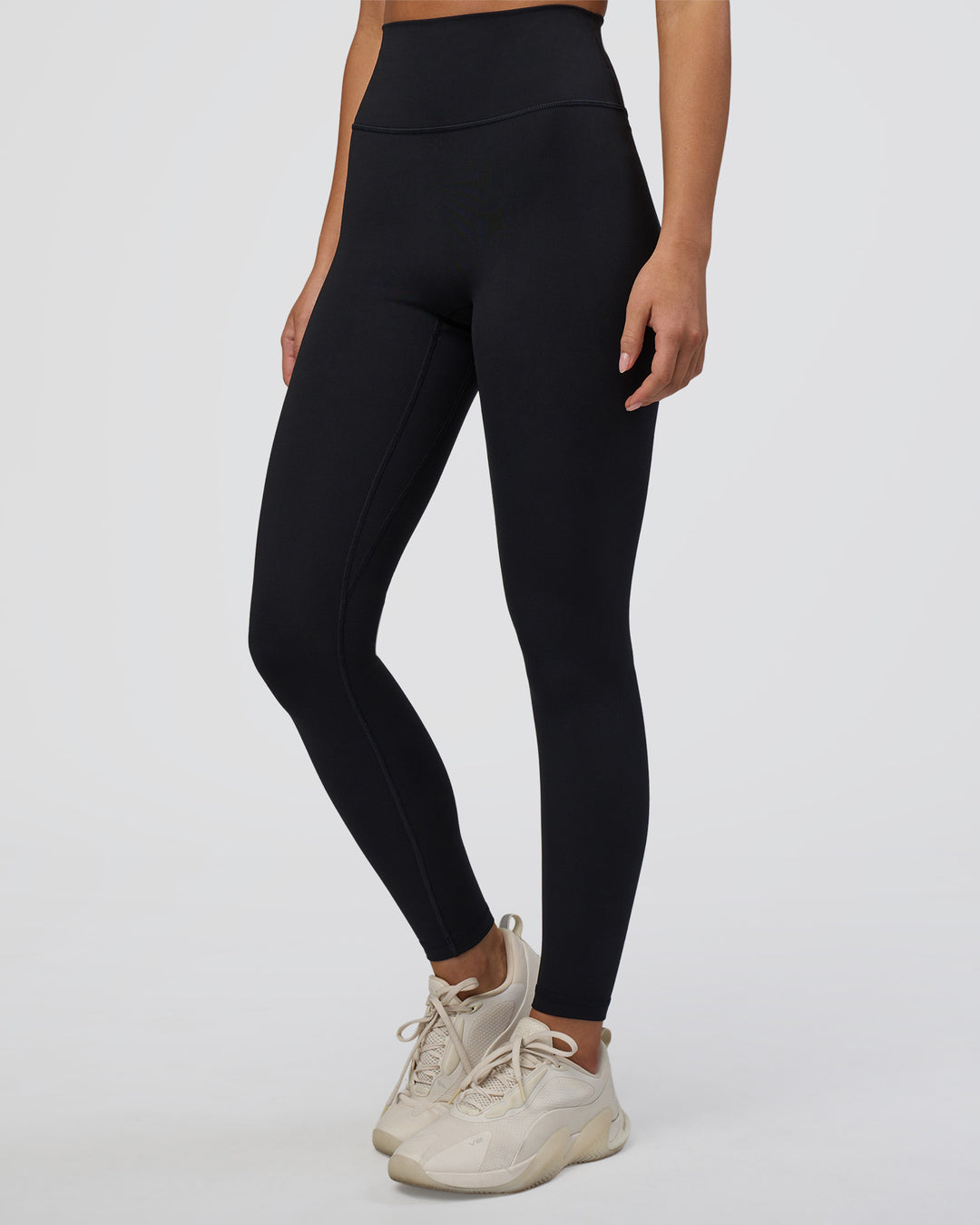 Woman wearing Fusion Ultra High-Rise Full Length Legging - Black | Model:Eliza | Size:XS