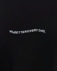 Woman wearing Go-To 1% Better Every Day FLXCotton Oversized Tee - Black-White | Model:Amity | Size:XS | Thumbnail Index: 1