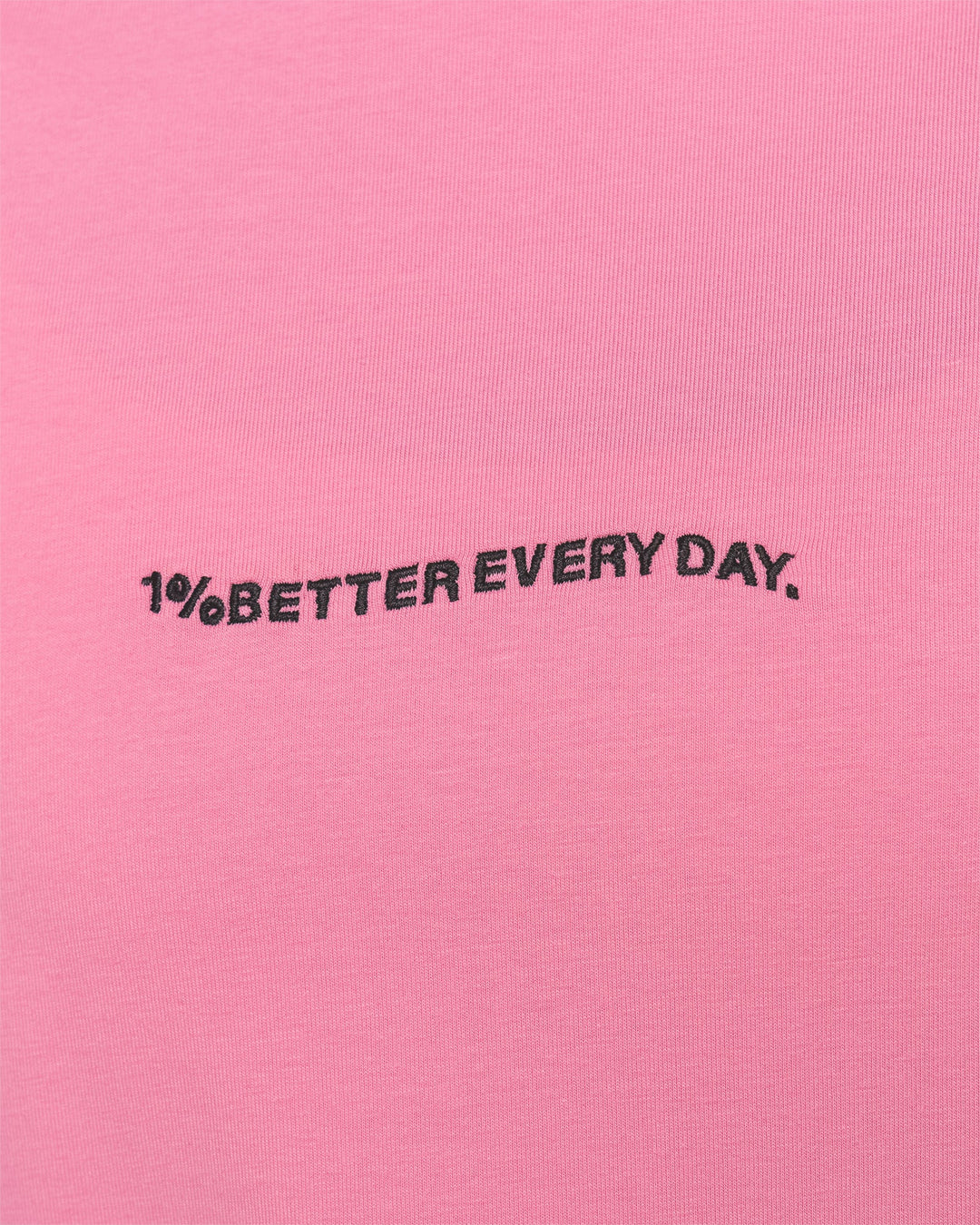 Woman wearing Go-To 1% Better Every Day FLXCotton Oversized Tee - Candy Pink-Black | Model:Amity | Size:XS - view 2