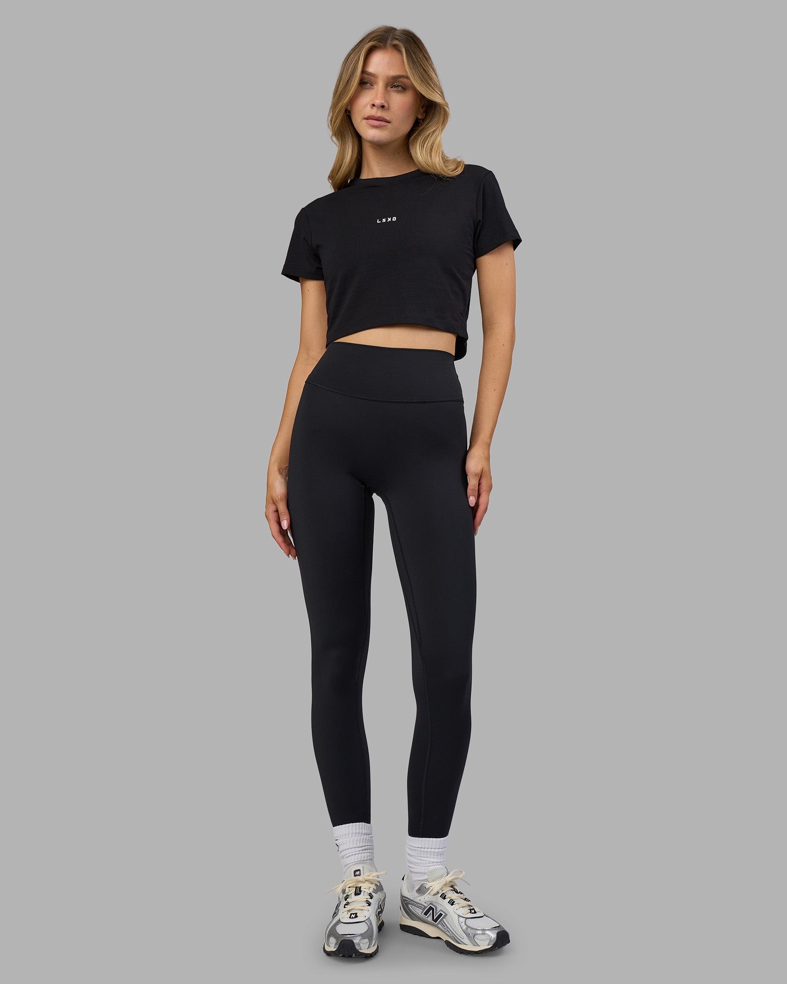 Go-To FLXCotton Baby Tee - Black-White | LSKD – LSKD US