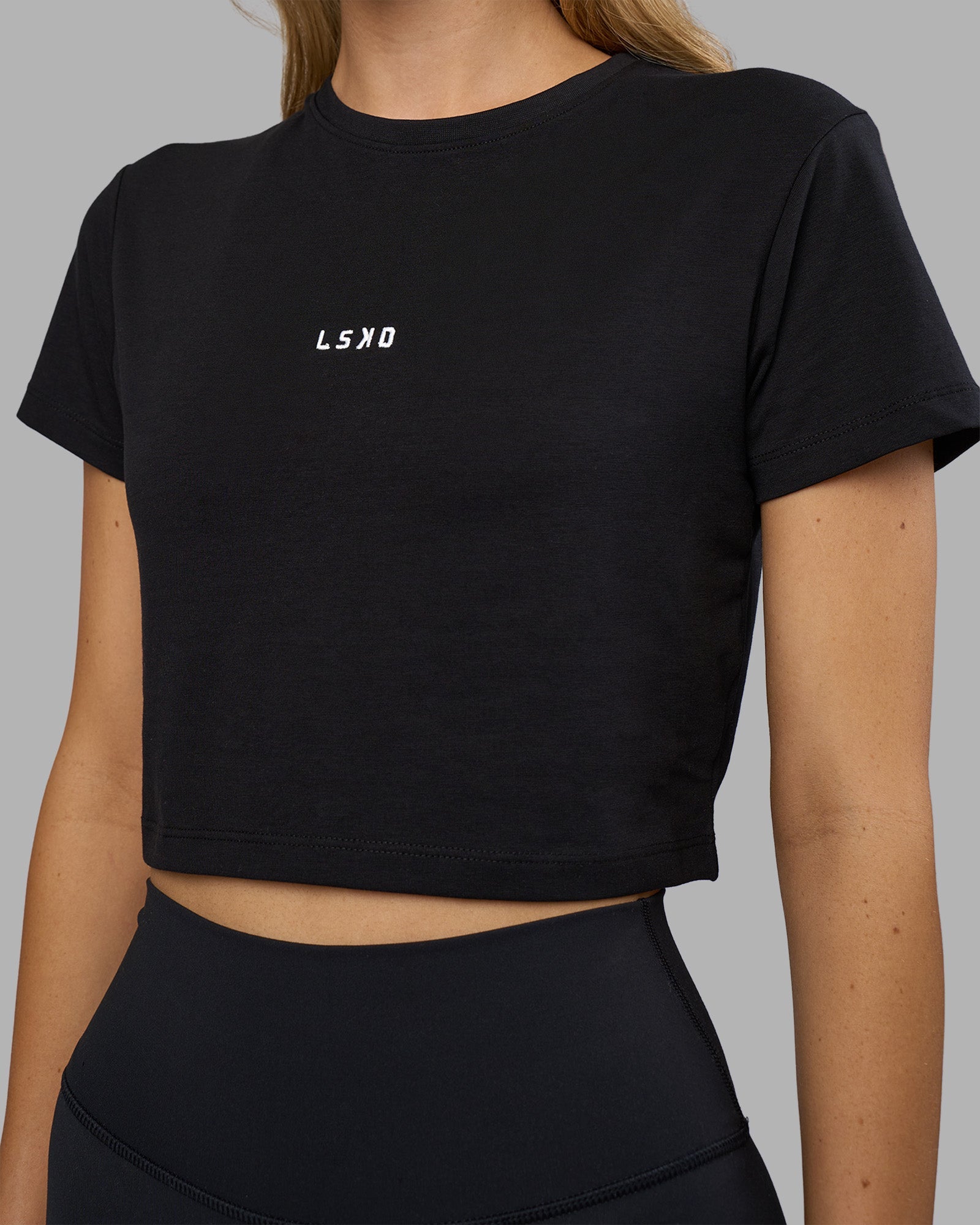 Go-To FLXCotton Baby Tee - Black-White | LSKD – LSKD US