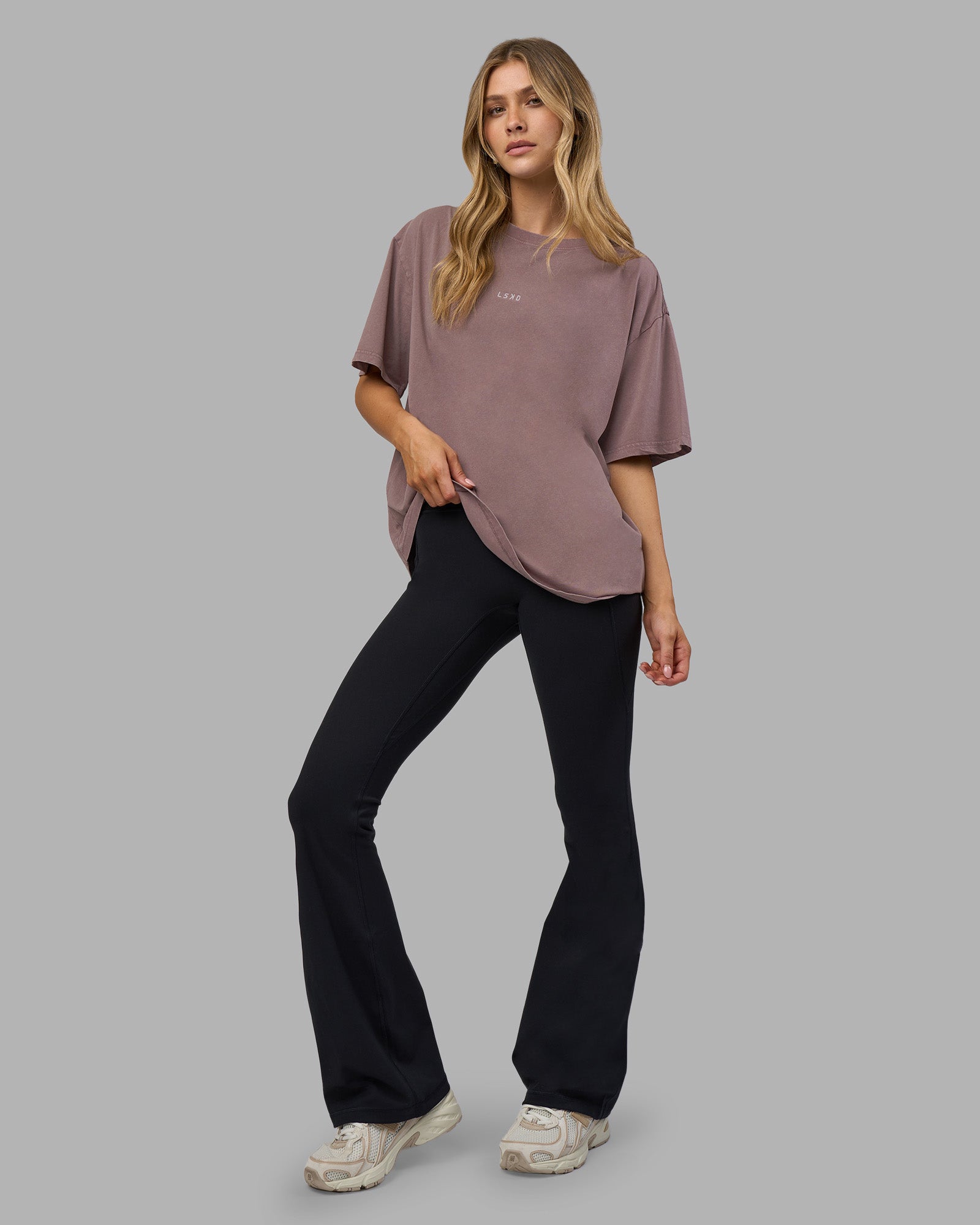 Go-To FLXCotton Oversized Tee - Peppercorn Washed | LSKD – LSKD US