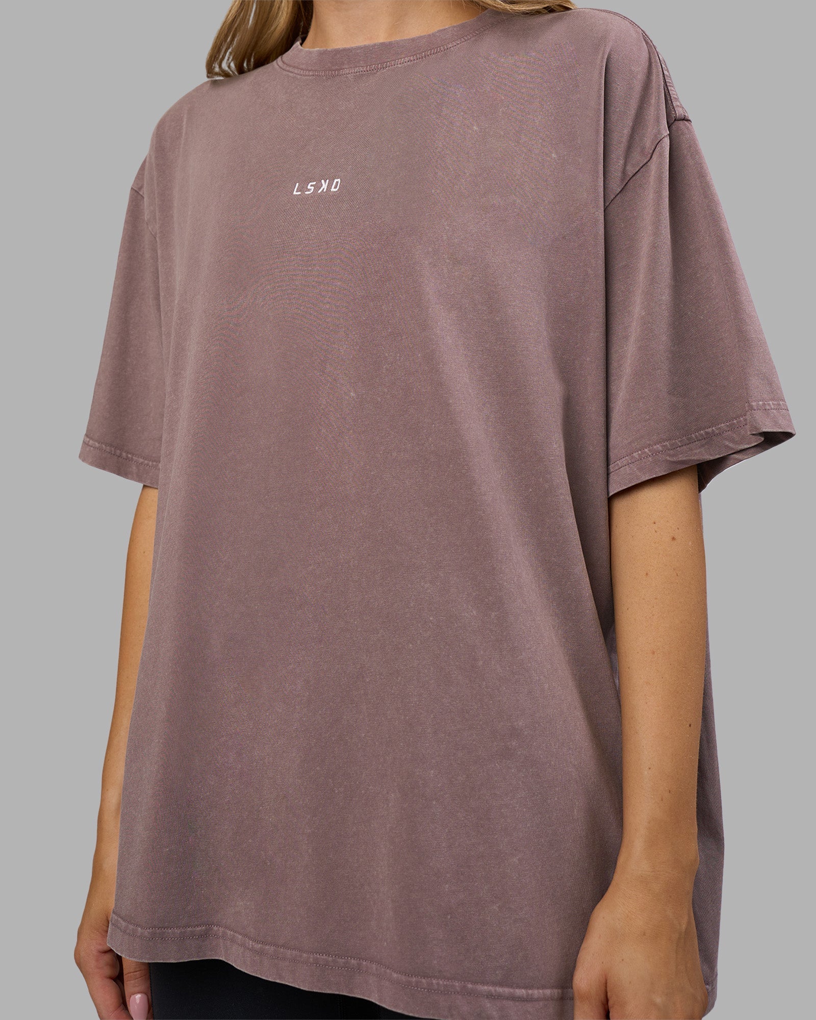 Go-To FLXCotton Oversized Tee - Peppercorn Washed | LSKD – LSKD US