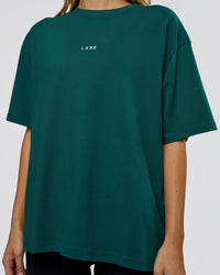 Go-To FLXCotton Oversized Tee - Transformative Teal-White