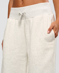 Woman wearing Go-To Wide Leg Track Pant Tall - Silver Marl | Model:Georgia | Size:XS | Thumbnail Index: 5