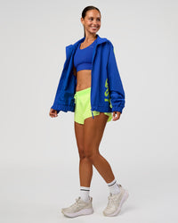 Woman wearing Hype Oversized Track Jacket - Electric Indigo | Model:Brylee | Size:XS | Thumbnail Index: 9