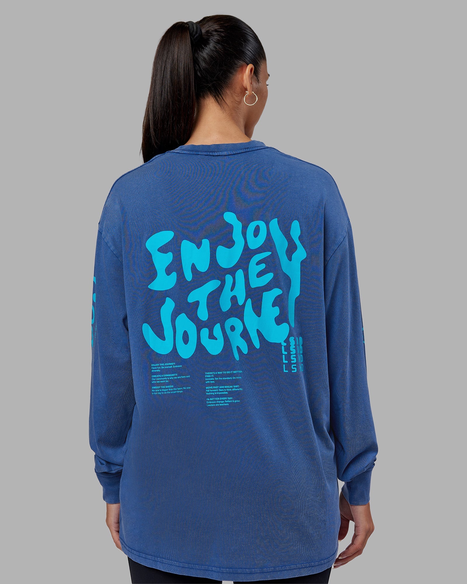 Inferno Journey FLXCotton Oversized Long Sleeve Tee - Midnight