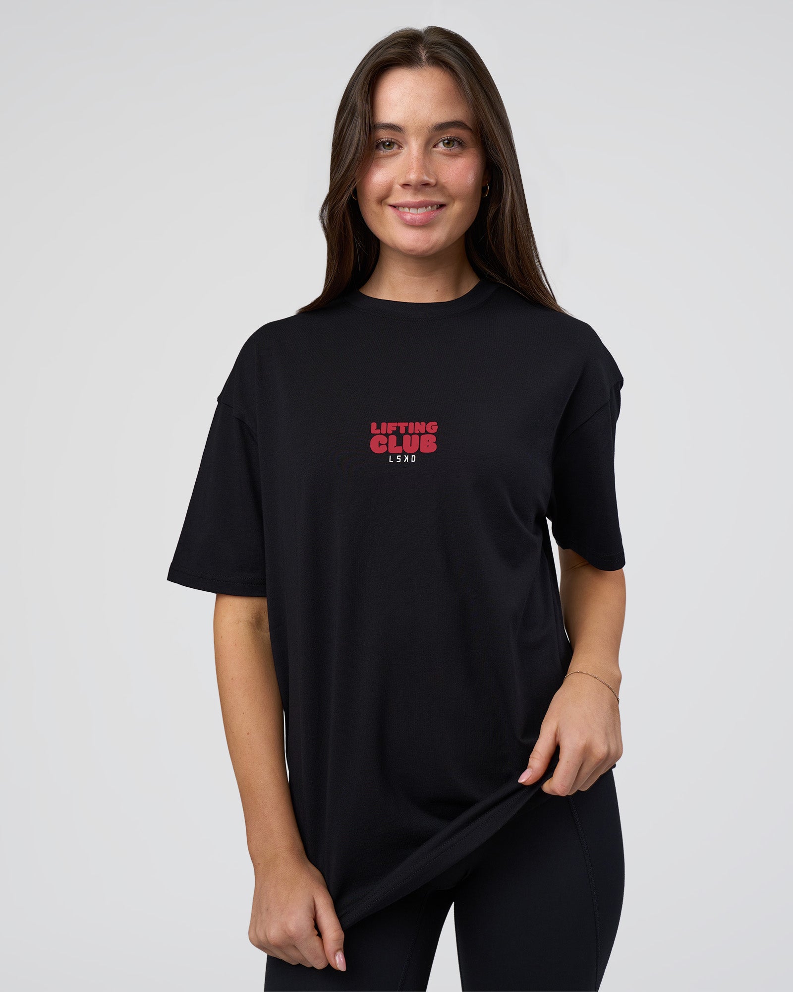 Kettle B FLXCotton Oversized Tee - Black-White | LSKD – LSKD US