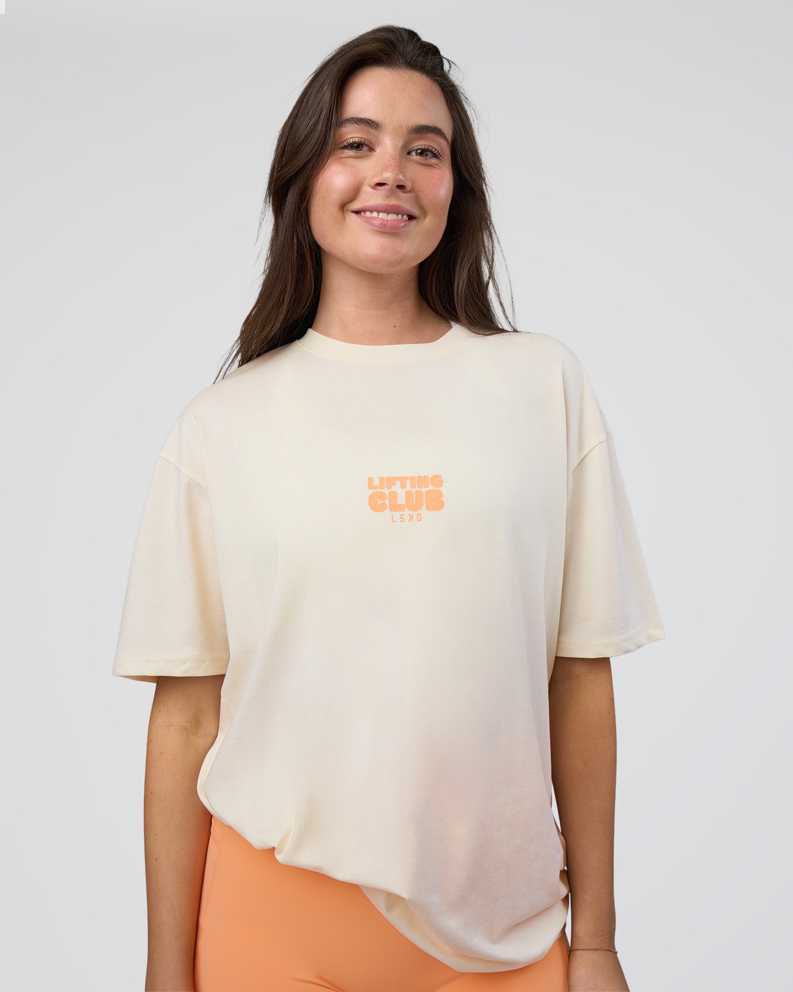 Kettle B FLXCotton Oversized Tee - Sugar Swizzle-Cantaloupe | LSKD