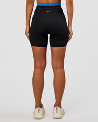 Liberate High-Rise 6" Short Pockets - Black-Palace Blue