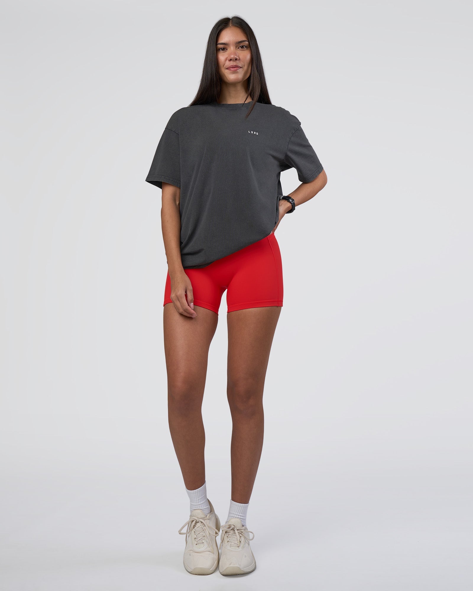 Lifting FLXCotton Oversized Tee - Black Washed-Flame | LSKD – LSKD US