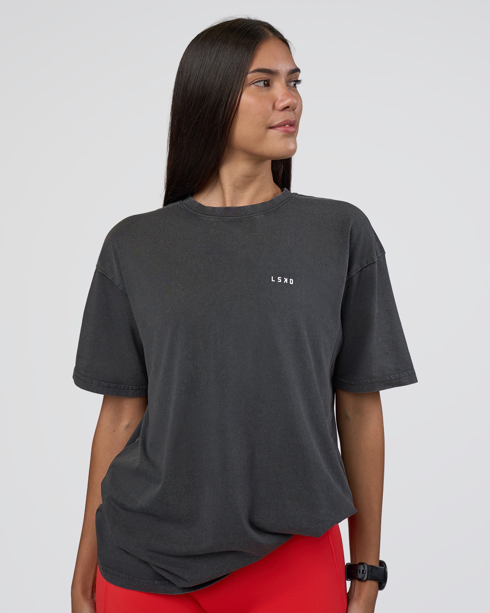 Lifting FLXCotton Oversized Tee - Black Washed-Flame | LSKD – LSKD US