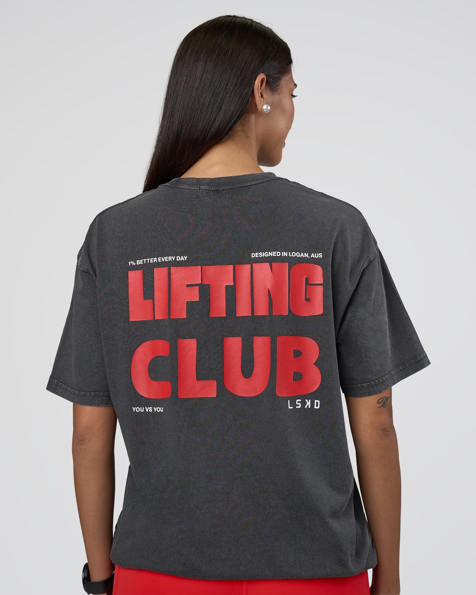 Lifting FLXCotton Oversized Tee - Black Washed-Flame | LSKD – LSKD US