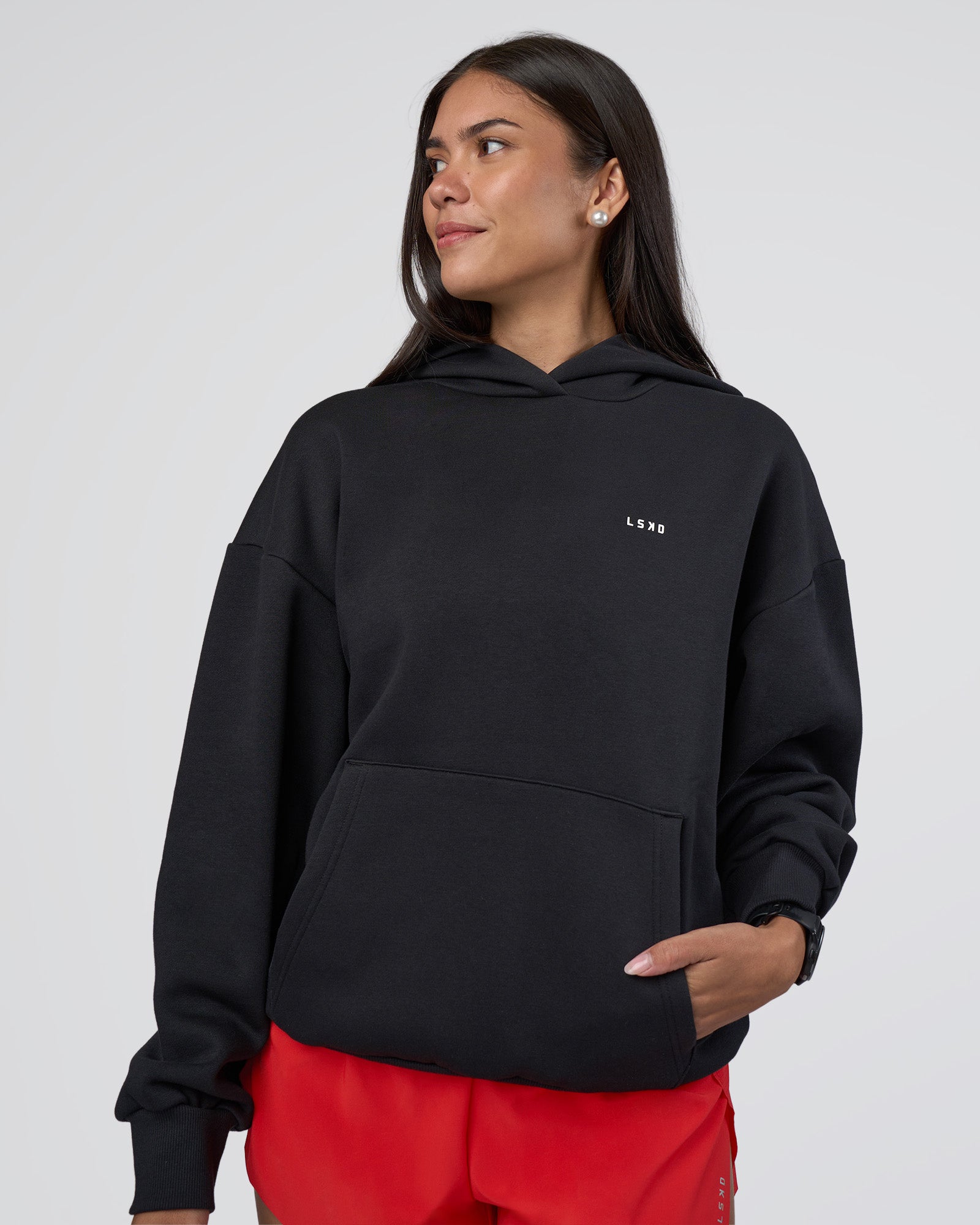 Lifting Unisex Oversized Hoodie - Black-Flame | LSKD – LSKD US