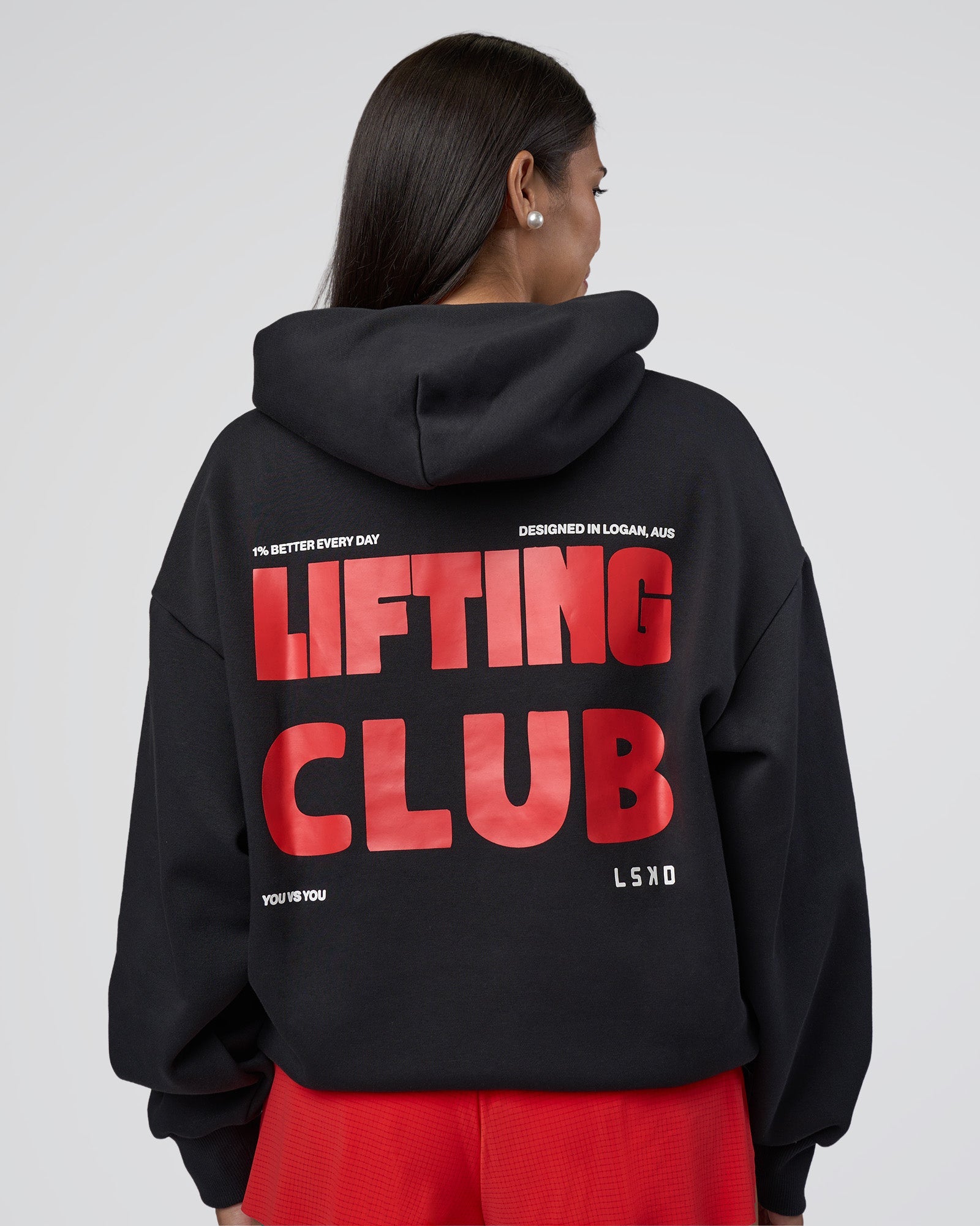 Lifting Unisex Oversized Hoodie - Black-Flame | LSKD – LSKD US