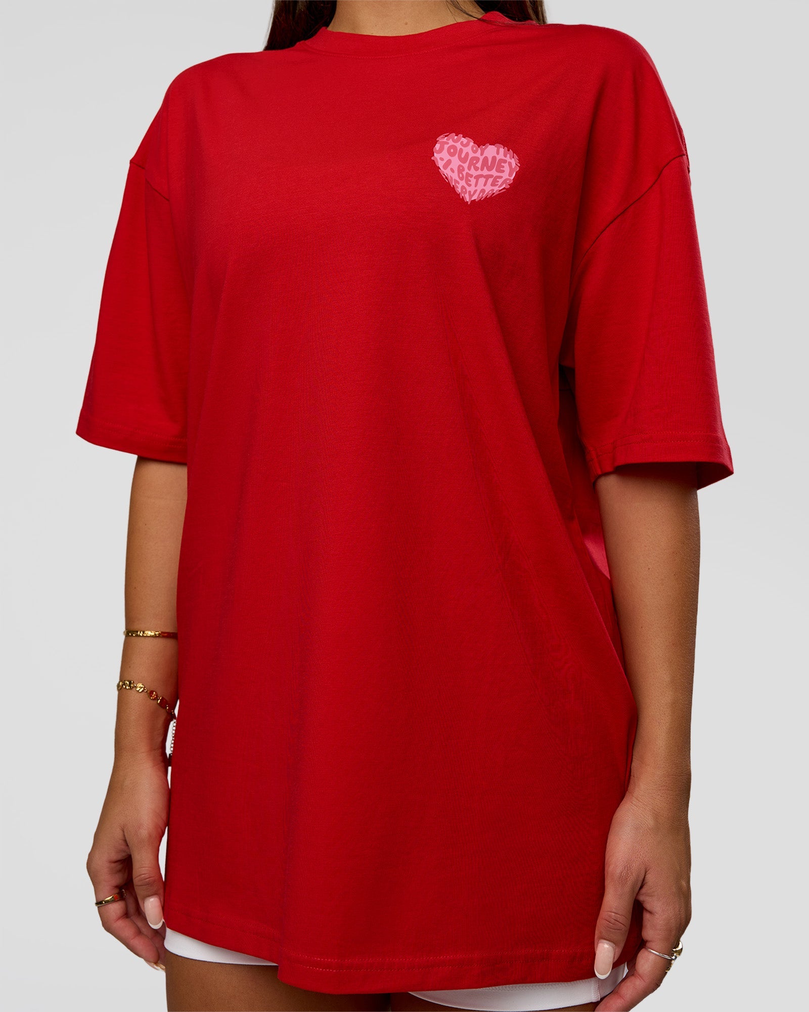 Love the Journey FLXCotton Oversized Tee - Flame-Candy Pink | LSKD
