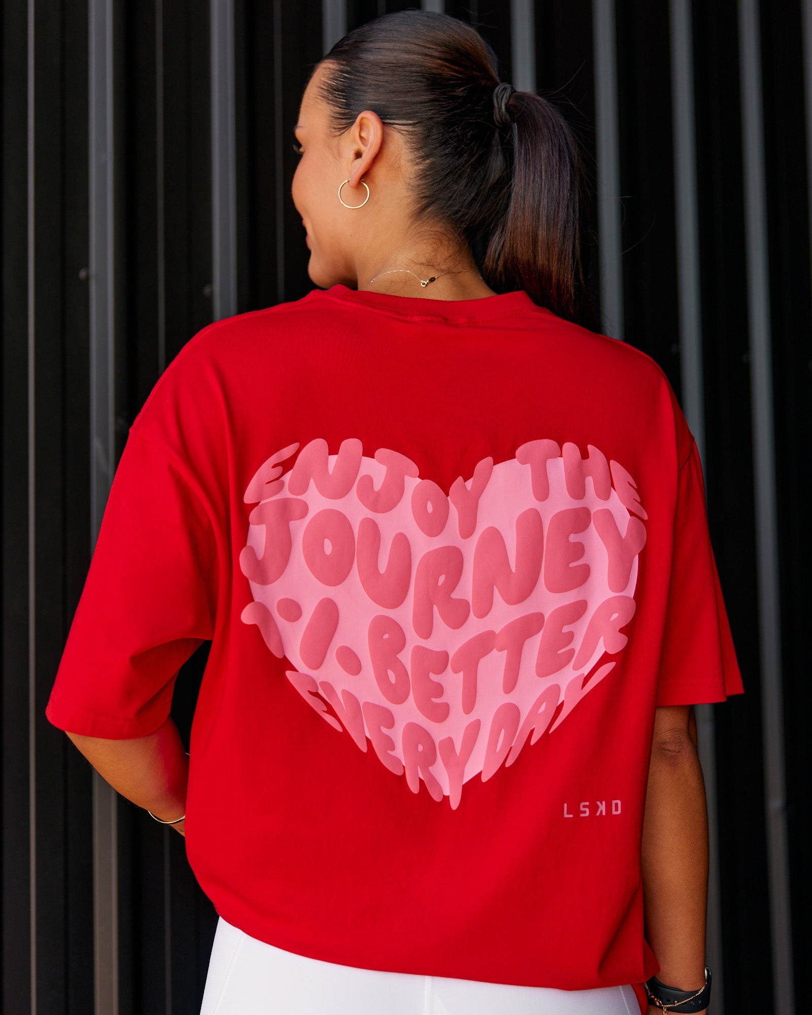 Love the Journey FLXCotton Oversized Tee - Flame-Candy Pink | LSKD
