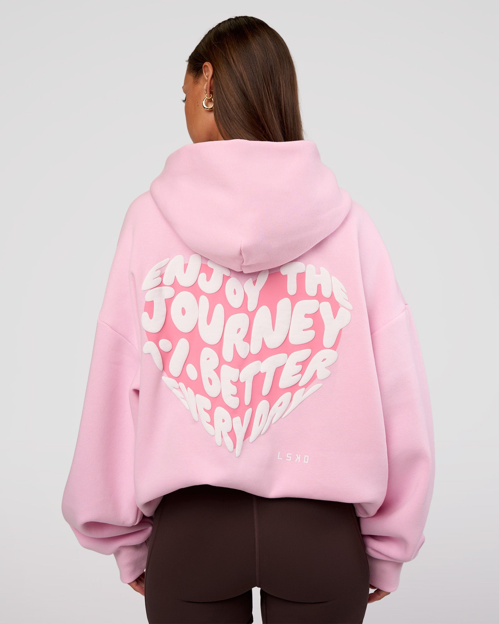 Love The Journey Unisex Oversized Hoodie in Marshmallow-White