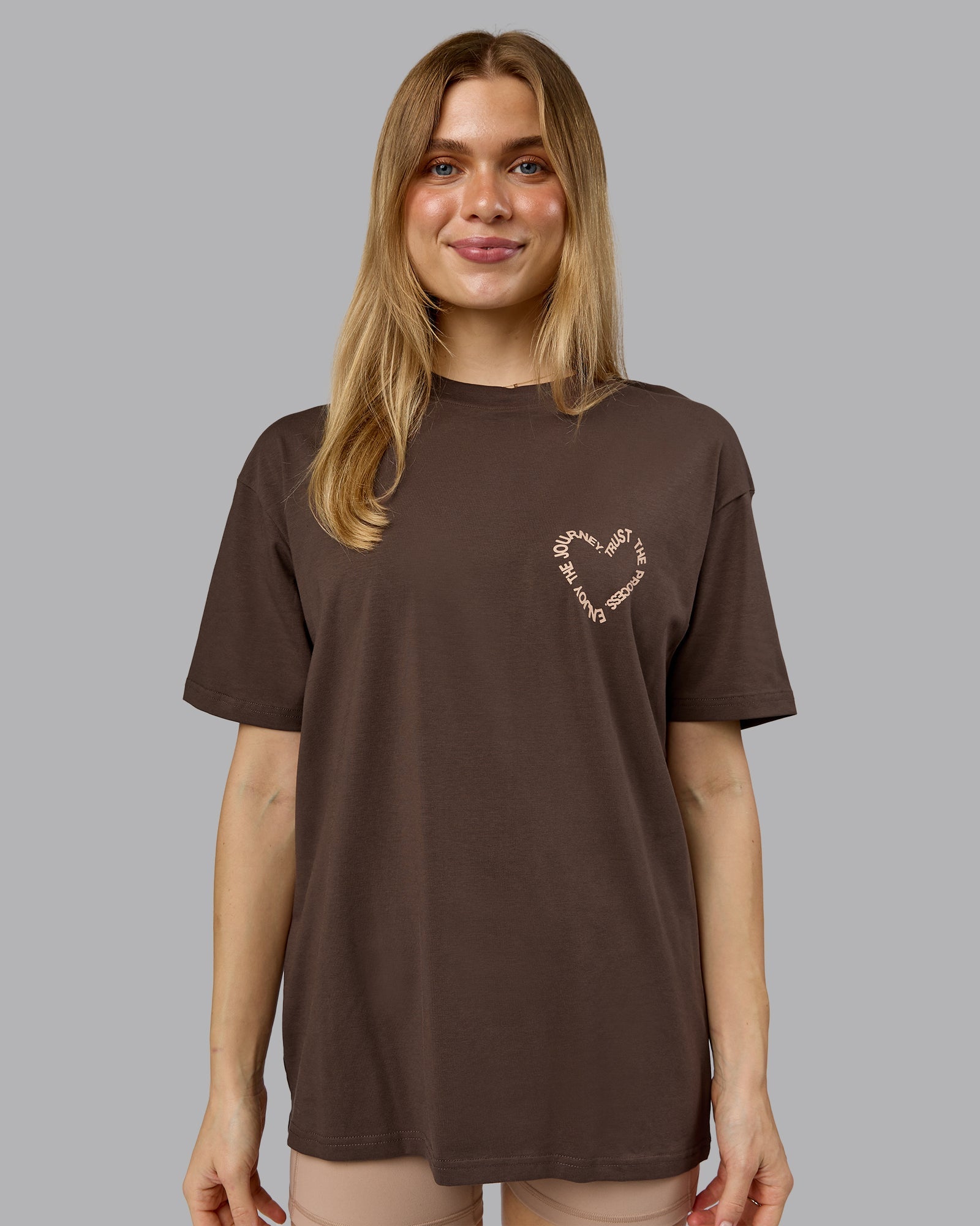 Love The Process Oversize Tee - Chocolate Martini-Warm Smoke