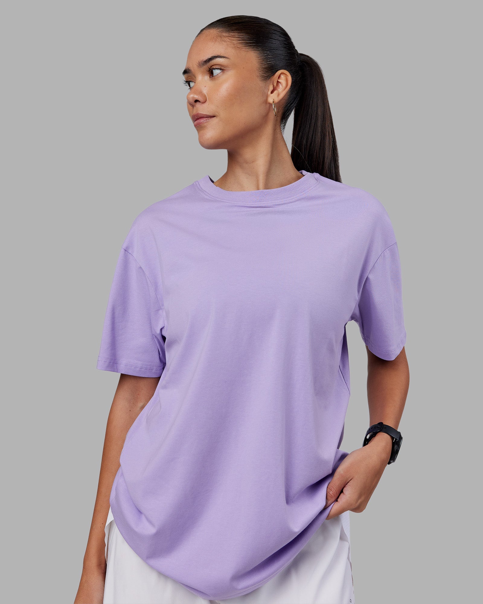 Roen カットソー Love The Run FLXCotton Tee Oversize - Violet Ray-Royal Purple