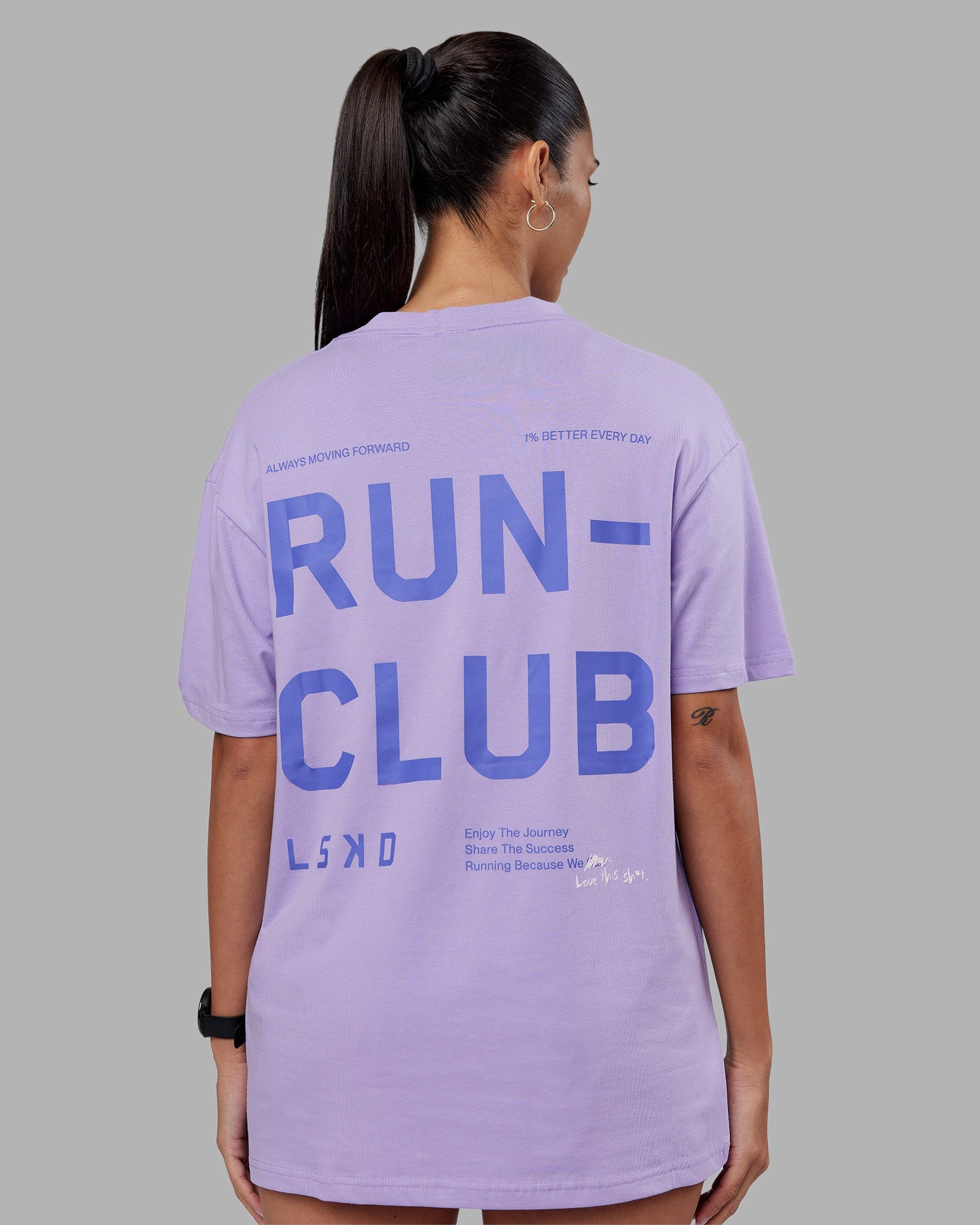 Love The Run FLXCotton Tee Oversize - Violet Ray-Royal Purple