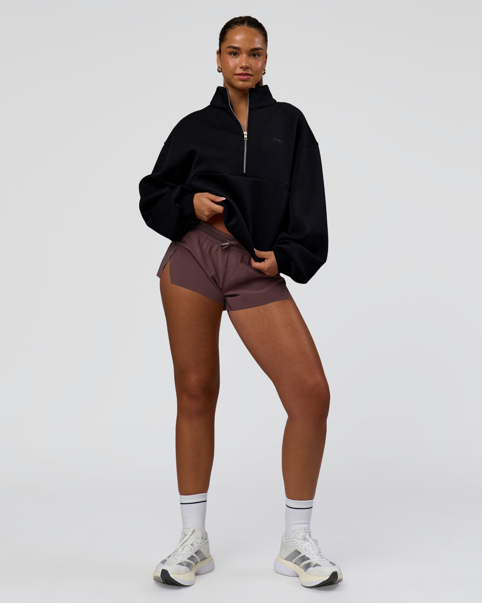 Luxe ZeroCrease Spacer Half Zip - Black | LSKD – LSKD US