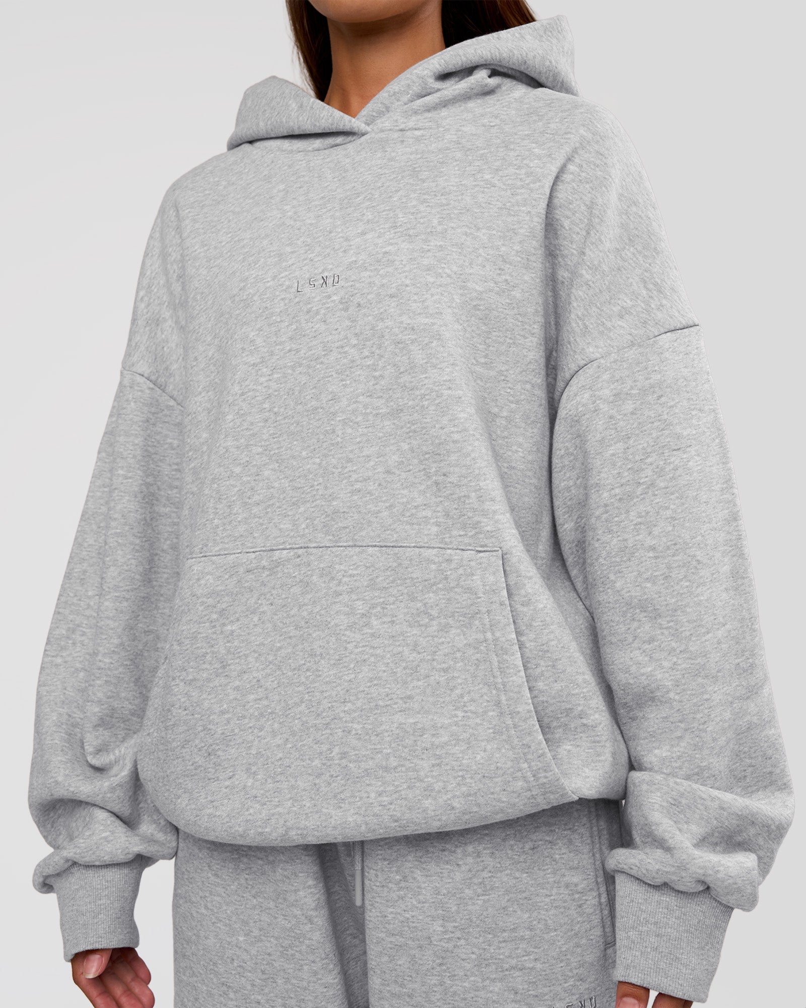 Unisex MVP Hoodie Oversize - Light Grey Marl | LSKD – LSKD US